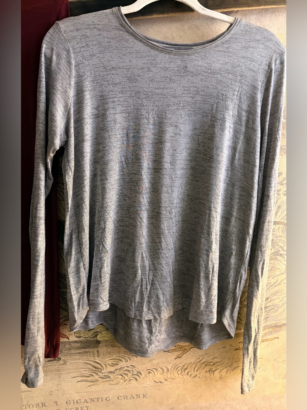 * Vince Heather Gray Crewneck Long-Sleeve Knit Top SZ Medium *